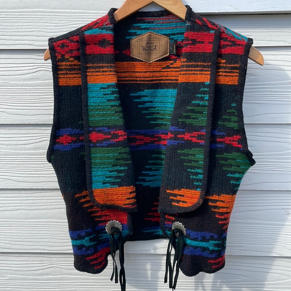 Vintage Woolrich Aztec vest